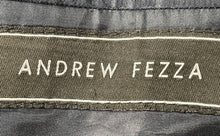 Load image into Gallery viewer, Andrew Fezza Mens Black Herringbone Notch Lapel Three-Button Blazer Size L39