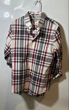 Load image into Gallery viewer, Express Mens White Multicolor Plaid Long Sleeve Collared Dress Shirt Size M