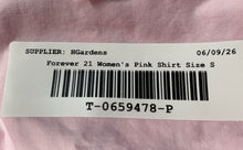 Load image into Gallery viewer, Forever 21 Womens Pink Cotton Long Sleeve Collared Button-Up Shirt Size Small