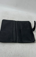 Load image into Gallery viewer, London Fog Womens Black Leather Credit Card Slots Zipper Bifold Wallet
