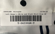 Load image into Gallery viewer, Ann Taylor Loft Womens White Black Polka Dot Long Sleeve Button-Up Shirt Size SP