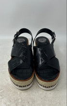 Load image into Gallery viewer, Vince Camuto Womens Marietten Black Leather Platforms Espadrille Sandals Size 10