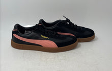 Load image into Gallery viewer, Puma Womens Club II Era 401001-25 Black Pink Leather Sneaker Shoes Size 8.5