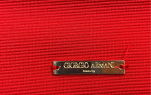 Load image into Gallery viewer, Giorgio Armani Beauty Womens Red Textured Fold-Over Wrist Strap Clutch Bag