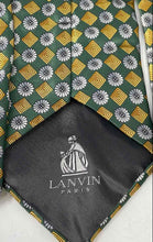 Load image into Gallery viewer, Lanvin Paris Mens Multicolor Geometric Print Silk Adjustable Formal Designer Tie