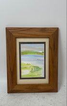Load image into Gallery viewer, Framed Signed Watercolor Painting Landscape Featuring A Golfer By Diane Frazier