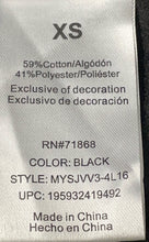 Load image into Gallery viewer, Disney Womens Black Long Sleeve Embroidered Mickey Mouse Full-Zip Hoodie Size XS