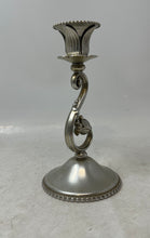 Load image into Gallery viewer, Farberware Silver-Tone Aluminum Floral Wrought Decorative Candlestick Holder