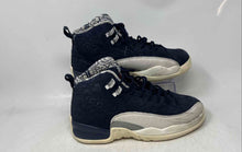 Load image into Gallery viewer, Nike Boys Air Jordan 12 BV8017-445 Blue White Leather Basketball Shoes Size 6.5Y