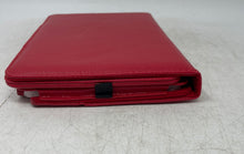 Load image into Gallery viewer, Red Leather Folding Folio Tablet Case With Bluetooth Keyboard Untested