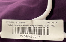 Load image into Gallery viewer, Lauren Ralph Lauren Womens Purple 3/4 Sleeve Cowl Neck Sheath Dress No Size