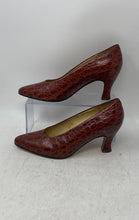 Load image into Gallery viewer, Evan Picone Womens Brown Animal Print Almond Toe Slip-On Pump Heels Size 8 M