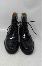 Load image into Gallery viewer, Marc Nolan Womens Ms. Belmont Black Patent Leather Wingtip Combat Boots Size 9