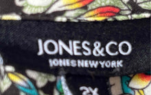 Load image into Gallery viewer, Jones & Co Womens Multicolor Floral Long Sleeve Button Front Blouse Top Size 2X