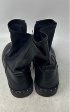 Load image into Gallery viewer, Zara Womens Black Round Toe Studded Side Zip Ankle Booties Size EU 35