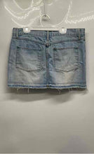 Load image into Gallery viewer, Old Navy Womens Blue Denim Pockets Ultra Low-Rise Distressed Mini Skirt Size 8