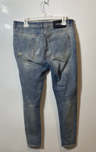 Load image into Gallery viewer, Legend London Mens Blue 5-Pocket Design Distressed Skinny Jeans Pants Sz W34 28L