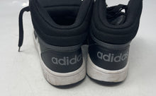 Load image into Gallery viewer, Adidas Unisex Kids Hoops Mid GW0402 Black White Lace-Up Sneaker Shoes Size 5.5