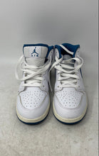 Load image into Gallery viewer, Nike Boys Air Jordan 1 Mid SE FN7432-141 White Leather Sneakers Shoes Size 7Y