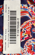 Load image into Gallery viewer, Lilly Pulitzer Womens Multicolor Paisley Henley Neck Blouse Top Size XS
