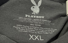 Load image into Gallery viewer, Playboy Mens Black Cotton Embroidered Logo Short Sleeve Crew Neck T-Shirt Sz XXL