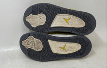 Load image into Gallery viewer, Nike Kids Air Jordan 4 Retro BQ7669-700 Yellow Gray Sneaker Shoes 2.5Y No Insole