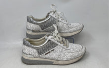 Load image into Gallery viewer, Michael Kors Womens Allie White Monogram Print Lace-Up Sneaker Shoes Size 7.5 M