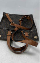 Load image into Gallery viewer, Calvin Klein Womens Brown Beige Signature Print Leather Convertible Backpack