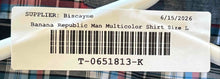 Load image into Gallery viewer, Banana Republic Mens Multicolor Short Sleeve Standard Fit Button-Up Shirt Size L