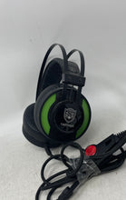 Load image into Gallery viewer, Taotique HD Stereo Black Green Over Ear Wired USB Gaming Headphones Not Tested