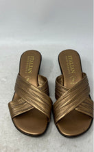 Load image into Gallery viewer, Italian Shoemakers Womens Kenny Bronze-Tone Open Toe Slip-On Slide Sandals Sz 7
