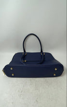 Load image into Gallery viewer, Laci Baruffi Womens Blue Studded Double Handle Satchel Purse