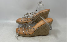 Load image into Gallery viewer, Dolce Vita Womens Maxton Clear Studded High Wedge Heel Espadrille Sandals Sz 8M