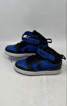 Load image into Gallery viewer, Nike Boys Court Borough Mid 2 CD7782 Blue Black Mid Top Sneaker Shoes Size 4.5Y