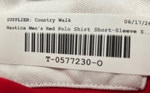 Load image into Gallery viewer, Nautica Mens Red Short Sleeve Button Front Collared Polo Shirt Size XXL