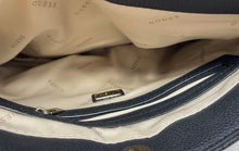Load image into Gallery viewer, Guess Womens Black Leather Chain Strap Inner Pockets Bottom Studs Tote Bag
