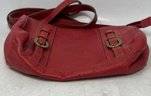 Load image into Gallery viewer, Dakota Womens Red Leather Inner Pockets Adjustable Strap Zipper Crossbody Bag