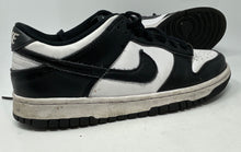 Load image into Gallery viewer, Authentic Nike Boys Dunk Low Retro White Black Sneaker Shoes Size 7Y Stained