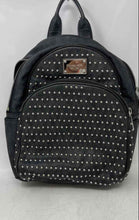 Load image into Gallery viewer, Michael Kors Womens Jet Set Black And Silver Studded Adjustable Strap Backpack