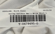 Load image into Gallery viewer, Harley-Davidson Mens White Graphic Print Round Neck Motorcycle T-Shirt Size L