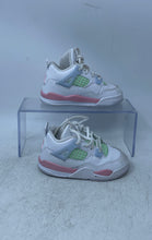 Load image into Gallery viewer, Nike Kids Air Jordan 4 Retro IB7070-100 White Lace-Up Sneaker Shoes Size 7C