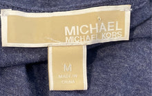 Load image into Gallery viewer, Michael Kors Womens Blue 3/4 Sleeve Notch Neck Regular Fit Blouse Top Size M