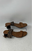 Load image into Gallery viewer, Italian Shoemakers Womens Brown Leather Block Heel Slingback Sandals Size 6.5
