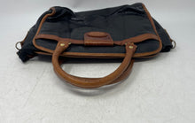 Load image into Gallery viewer, Palio Womens Black Brown Leather Bottom Studs Top Handle Satchel Handbag
