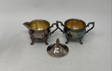 Load image into Gallery viewer, Vintage Sheridan Taunton Silversmiths Silver-Tone Cup Ceamer & Teapot Set 3 Pcs