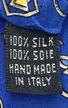 Load image into Gallery viewer, Valentino Mens Blue Printed Silk Adjustable Formal Designer Tie