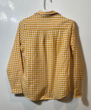 Load image into Gallery viewer, Banana Republic Womens Yellow White Gingham Print Cotton Button-Up Shirt Size S