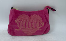 Load image into Gallery viewer, Juicy Couture Womens Pink Gold Heart Shape Studded Zipper Shoulder Handbag