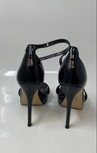 Load image into Gallery viewer, Michael Kors Womens Jordyn Black Leather Stiletto Heels Platform Sandals Size 7M