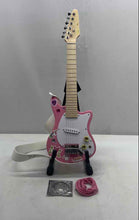 Load image into Gallery viewer, FAO Schwarz Pink Sparkle Stickers 6 String Beginner Electric Guitar Not Tested